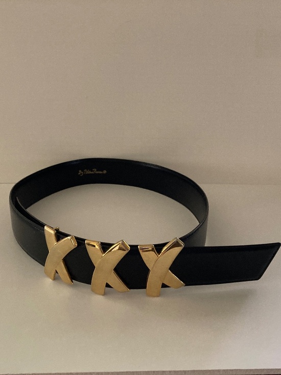 Paloma Picasso Accessories - Paloma Picasso Vintage Triple X (Kiss) Black Leather Belt/L/Excellent Condition!